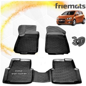 Resim Chevrolet Aveo 3D Paspas Havuzlu Siyah Hb 2011 Sonrası 4 Prç N11.2567 