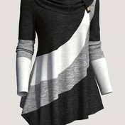 Resim Şık Renk Bloklu Üst 