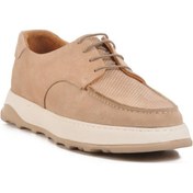 Resim Ayakmod Premium 8212 M Bej Nubuk Hakiki Deri Erkek Sneaker Bej 