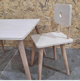 Resim Çocuk Sandalye Ayaklar Kayın Ağacı ,birleşim Yerleri Metalden Ahşap 