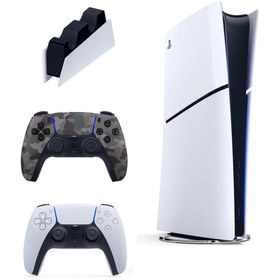 Resim Sony Playstation 5 Slim Digital İthalatçı Garantili + 2. Kamuflaj Dualsense + Şarj İstasyonu 