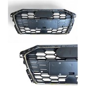 Resim Ön Panjur Mat Krom Çerçeve Krom Çizgiler Saten Siyah 9 Petek Sensörlü A3-s3 2021 