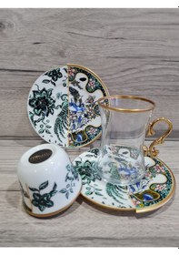 Resim River World 18 Parça 6 Kişilik Çay Ve Türk Kahvesi Fincanı Takımı Srm Serisi Çok Renkli 