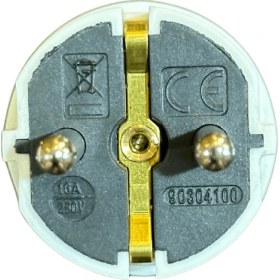 Resim Viko Topraklı Düz Erkek Fiş Beyaz (10 Adet) 