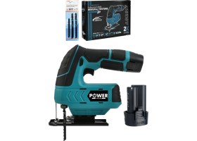 Resim Power Black 12V Çift Akülü Şarjlı Dekupaj Testere Makinesi 