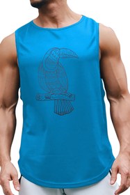 Resim BLUU Parrot Kolsuz Sporcu T-shirt Tank Top Spor Atlet 