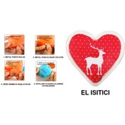 Resim Kalpli Geyikli Cep Sobası,el Isıtıcı,sıcak Su Torbası Pvc 9cm Çok Renkli 