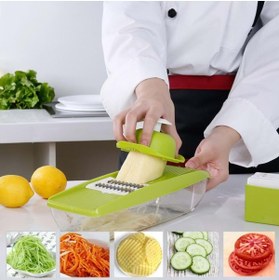 Resim colezium 5 Başlıklı Hazneli Kaymaz Rende Jülyen Kesici Patates Havuç Rendesi (CLZ) 