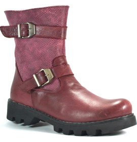 Resim Pinky Pinky Deri Bordo Fermuarlı Kız Çocuk Çizme 