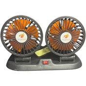 Resim EMYA GROUP Araç İçi Vantilatör 360° Dönebilen Torpido Üstü Çift Başlıklı Vantilatör 12v Uyumlu Soğutucu Fan 