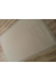 Resim Çam Halı Sisal 9327 Bej / Krem Bordürlü Jüt Sisal Kilim - 80x300 