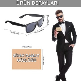 Resim Mena Rise Damat Gözlüğü – Düğün ve Bekarlığa Veda Partisi Aksesuarı - Lisinya 