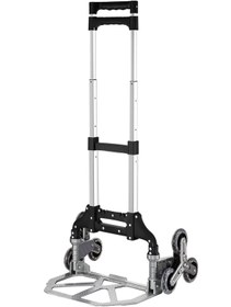 Resim X-LIVE 6 Tekerli 80KG Kapasiteli Merdiven Çıkabilen Katlanır Taşıma Arabası Koli Yük Paket Aracı 