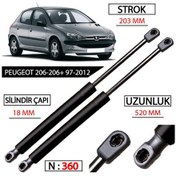 Resim Peugeot 206 Bagaj Amortisörü Takım 206+ 