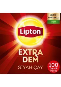 Resim Lipton Extra Dem Demlik Süzen Poşet Siyah Çay 100'lü Paket X 4 Adet 