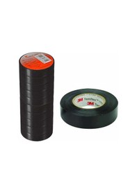 Resim 3M Temflex 1300E Pvc Izole Bant Siyah 10Luk Paket 0.13Mm X 19Mm 