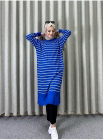 Resim modadeywearst Kadın Çizgili Tesettür Tunik 