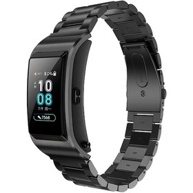 Resim Huawei TalkBand B5 Üç Boncuk Klasik Tokalı Metal Saat Kordonu 