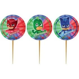 Resim Pj Maskeliler 20 Adet Kürdan Doğum Günü Partisi 