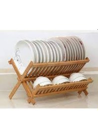 Resim Bambu Bulaşık Sepeti Bambu Tabaklık Bulaşıklık 42 Cm Bambu Bulaşık Sepeti Bambu Tabaklık 