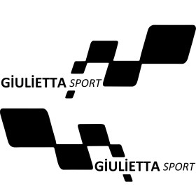 Resim TSC Giulietta Sport Etiket Yapıştırma 30CMX11CM MMD218 