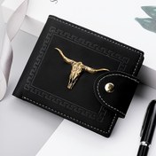 Resim Erkekler için Premium Siyah Cüzdan, Altın Geometrik Kafatası Tasarımı – Kabartmalı Mahkeme Stili, Çoklu Kredi Kartı Yuvaları, Çıtçıt Kapatma – Şık Beyefendiler için Mükemmel Hediye, İş Aksesuarı | Kabartmalı Kafatası Cüzdan | Altın Tonlu Donanım 