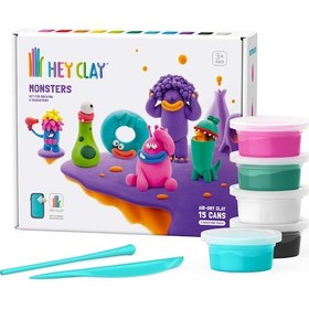 Resim Hey Clay Hava İle Kuruyan Kil 15'li Kutu - Monsters 