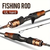Resim Perçin için düz saplı ve ultra hafif tasarımı olan Solid Wood Micro Baitcasting Çubuğu UL. 