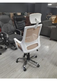 Resim Yarenofıs Ofis Fileli Müdür Beyaz Kasa Büro Sandalye Lüks Estetik Koltuk 