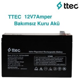 Resim Ttec 12 Volt 7A AKÜ -12V 7 AH KURU BASE AKÜ Ağustos 2024 Üretim 