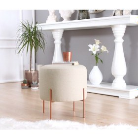 Resim Lorencehome Copper Puf - Krem / Lorencehome 