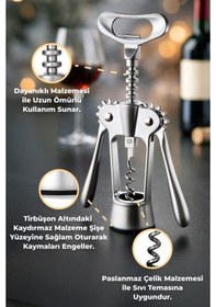 Resim Primanova Paslanmaz Çelik Tirbuşon - Metalik Metalik Gri 