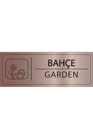 Resim Mayeka Bahçe İsimlik Bronz Metal Kapı İsimliği Levhası Yönlendirme Tabelası 