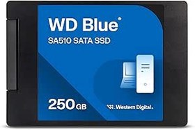 Resim Western Digital WD Blue SA510 250 GB SATA 2,5 inç SSD 560 MB/sn'ye kadar okuma hızı. 