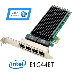 Resim Open Smart 4 Port Intel E1G44ETBLK 1gbe Pcıe X1 Ethernet Kart - OPS7229NT 