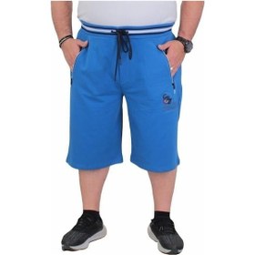 Resim Starbattal Erkek Büyük Beden Penye Şort Nautical 24630 Saks-Saks Saks Mavisi 