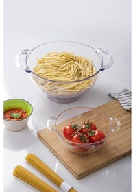 Resim Akrilik Şeffaf 2 Li Süzgeç Seti Makarna & Pirinç Süzgeci Diğer 