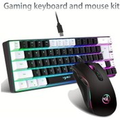 Resim Chuangyinshop Hxsj 68 Black Gaming Klavye Ve Mouse Seti Ultra Kompakt 65 Film Klavye Rgb Aydinlatmali Ergonomik Oyun Mouse Usb Tak Ve Kullan Lazer 