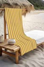 Resim Dijital Baskı Plaj Deniz Havlusu Renkli Çizgili Desen Peştamal HVL0222 