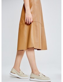 Resim Valmenti Olympe Kadın Bej Floter Hakiki Deri Loafer Ayakkabı 902 1050 Bn Ayk Y23 Bej 