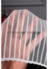 Resim Kalın Çizgili Armür Tül Perde Akdz 1032 