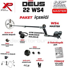 Resim Genel Markalar Deus Dedektör - 22,5cm HF Başlık, WS4 Master 