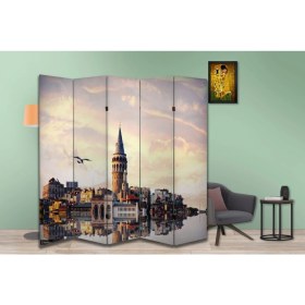 Resim Şehir Temalı Özel Tasarım Paravan Room Divider 180 x 200 cm 
