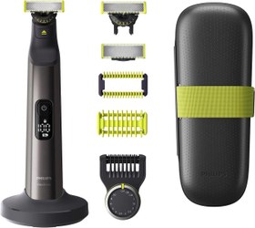 Resim Philips OneBlade Pro 360 Sakal Biçme Makinesi, Erkek Tıraş Makinesi, Vücut Tıraş Makinesi, Yüz ve Vücut, 2 Bıçak 360, 14 Uzunluk, Vücut Adaptörü, Şarj Tabanı, Kılıf, QP6651\u002F35, Siyah 