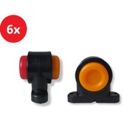 Resim hilalshops 12 Ledli Neon Takoz Lamba 6 Adet (kırmızı-turuncu) 