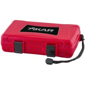 Resim Xikar Travel Humidor 5'li Kırmızı Puro Seyahat Çantası 