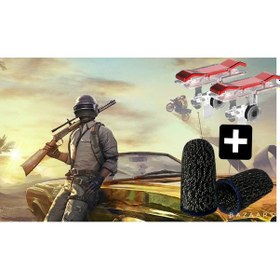 Resim Pubg Ateş Tetik Düğmesi + Pubg Parmak Eldiven Seti 
