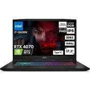 Resim Msı Katana 17 I7-13620H 32-GB DDR5 1 TB SSD RTX4070 (8gb) 17.3" Fhd 144Hz Windows 11 Pro Gaming Laptop B13VGK-1030XTRHMF23 