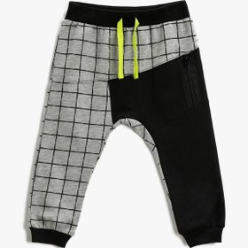 Resim Erkek Bebek Geometrik Desenli Jogger Eşofman Altı Beli Bağlamalı 