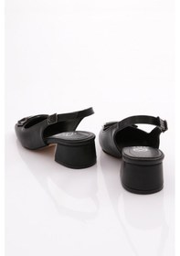 Resim Dgn K1 Kadin Arkasi Açik Topuklu Ayakkabi K1-1510-R1534 Siyah 